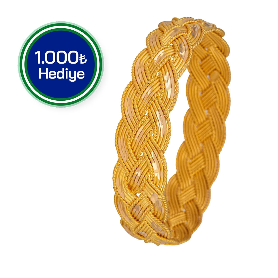 45 gr Saç Örgüsü Burma Bilezik